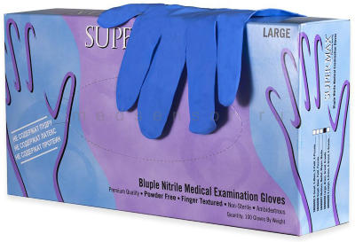 Перчатки нитриловые усиленные (100 шт.)  Одноразовые смотровые перчатки повышенной прочности, текстурированные на пальцах. Размер на выбор: S, M или L.