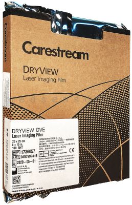 Carestream Health DVE Film 25x30 см, 100 листов Плёнка для принтера DryView 5800/5850. 25x30 см. 100 листов в упаковке.
