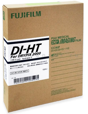 Fuji DI-HT Film 20x25 см (8x10&quot;) Пленка для медицинского принтера Fuji DryPix 2000 / Lite. 100 листов в упаковке.