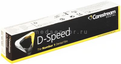  Carestream Health (Kodak) D-Speed 31x41 мм Интраоральная стоматологическая рентгенпленка D-Speed 3,1x4,1 см. 100 листов в упаковке.